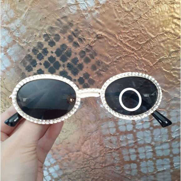 Zara Nwot Black and Gold Bejeweled Sunglasses - Picture 8 of 14